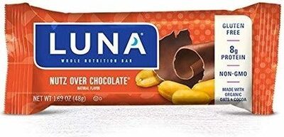Luna bar (nutz over chocolate flavor) by Clif Bar - Tier E kids snack