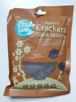 Black Sesame Crackers by Terrasana - Tier B kids snack