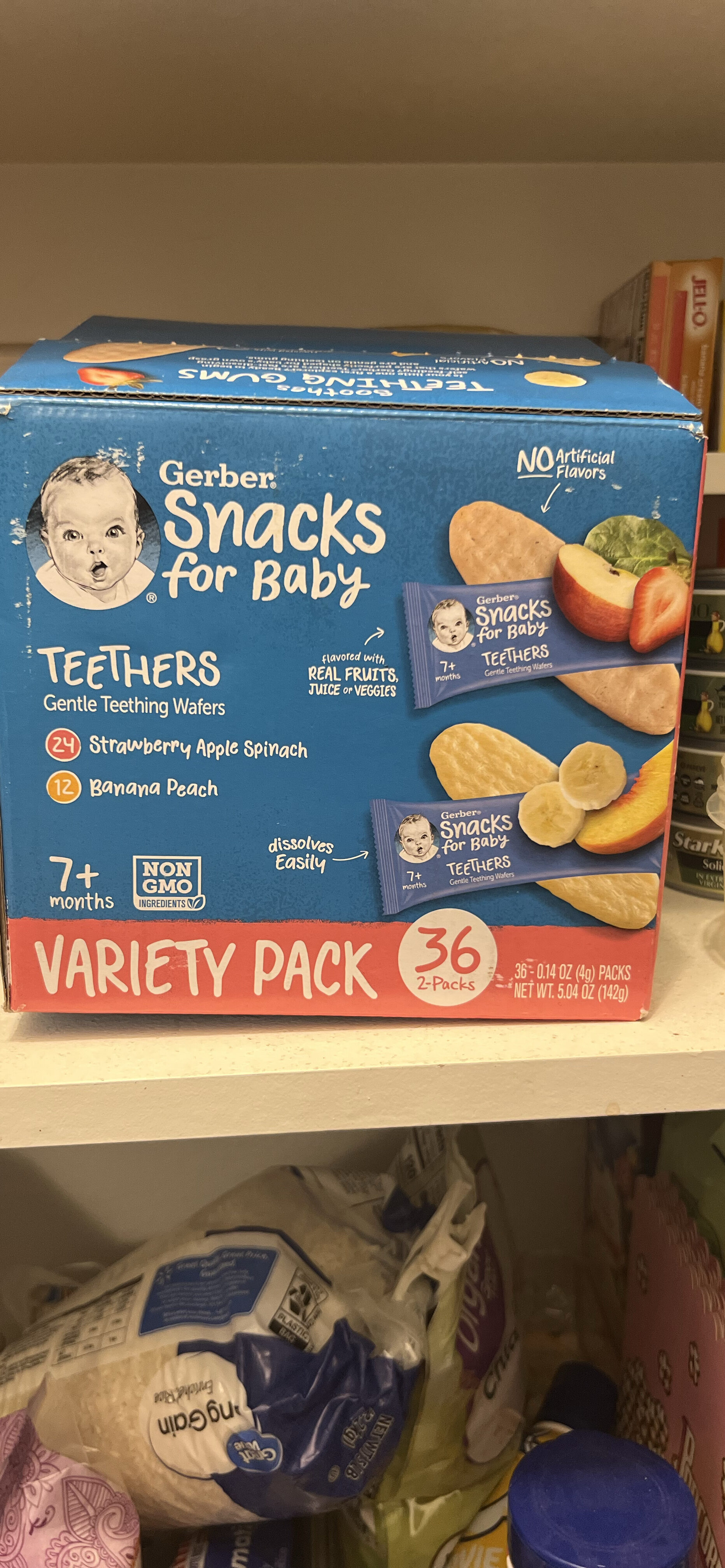 Snacks for Baby Teethers Gentle Teething Wafers Variety Pack by Gerber - Tier A kids snack