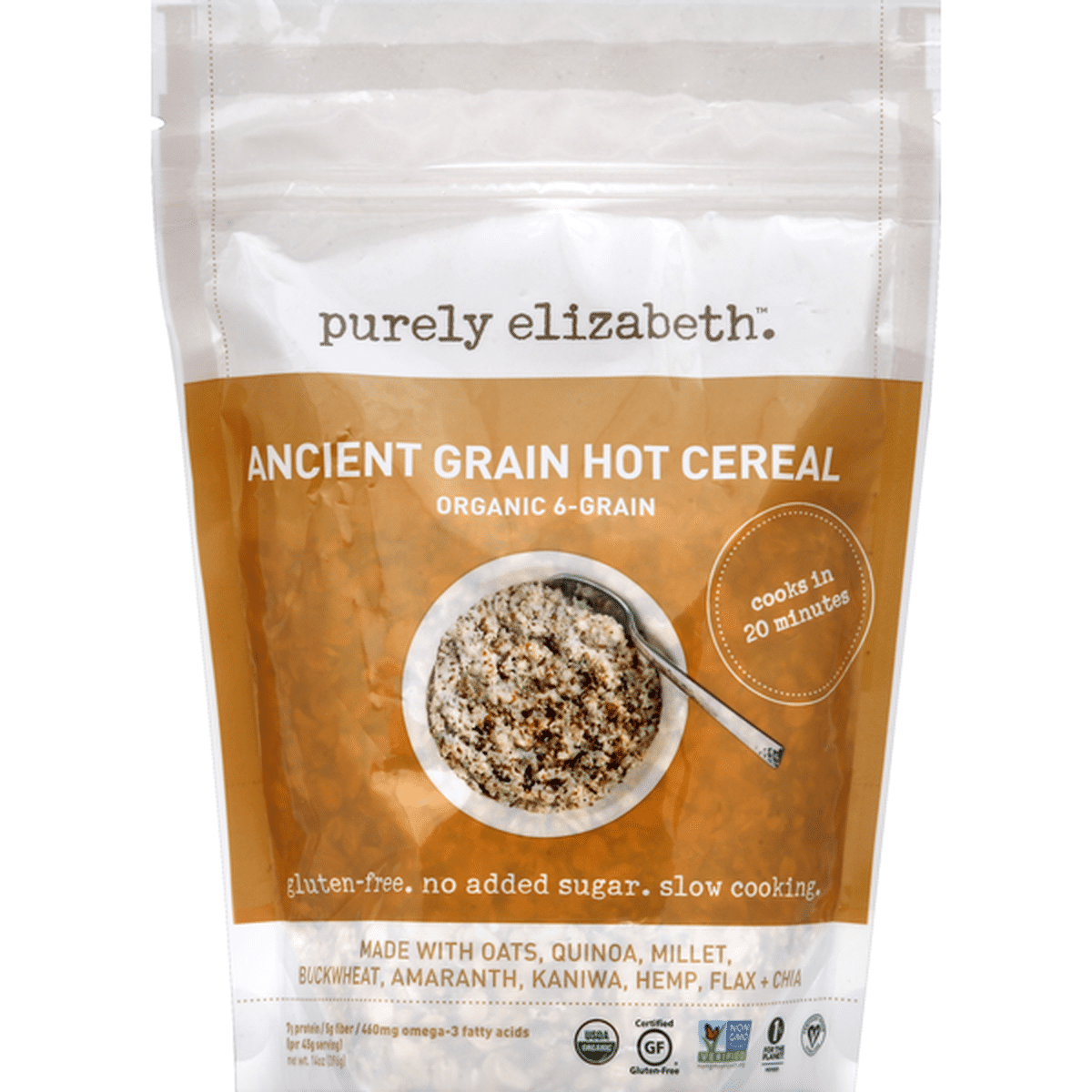 Ancient Grain Hot Cereal by Purely Elizabeth - Tier A kids snack