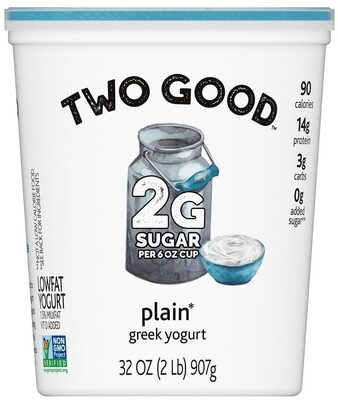 Two Good Plain Yogurt by Two Good - Tier B kids snack