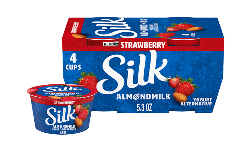 Almondmilk Yogurt Alternative — Strawberry by Silk - Tier E kids snack