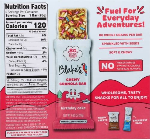 Blake's Seed Based Birthday Cake Bar by Blake's Seed Based - Tier E kids snack