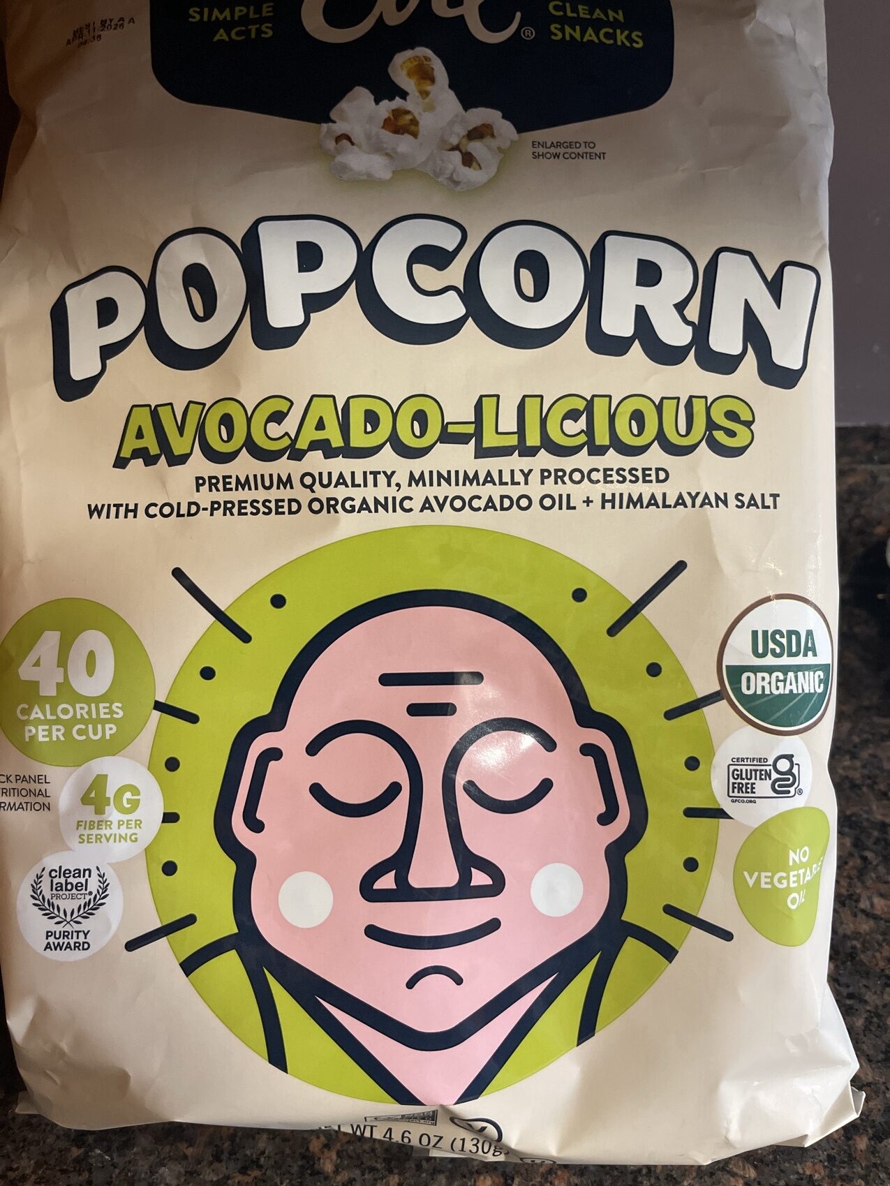 Popcorn Avocado-licious by LesserEvil - Tier B kids snack