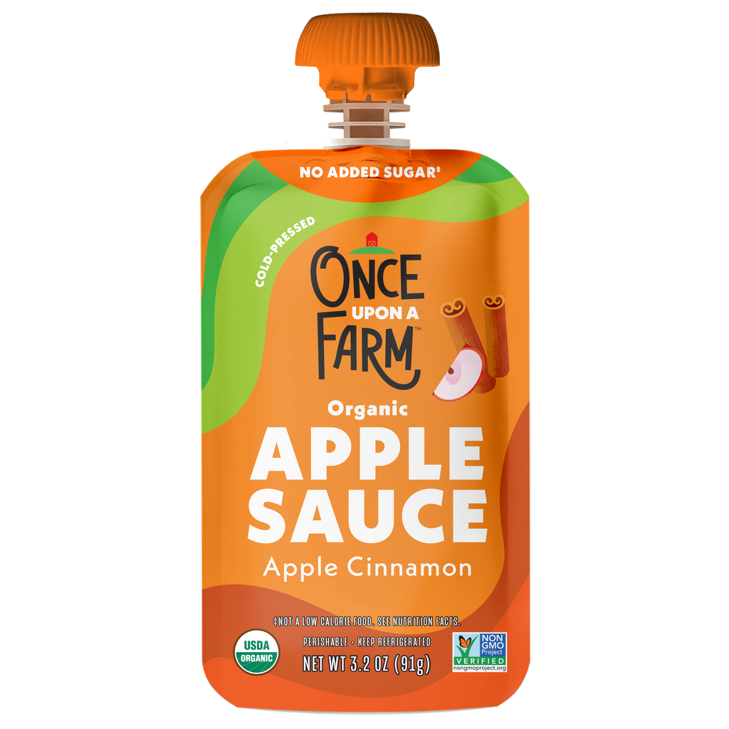 Organic Apple Cinnamon Applesauce by Once Upon a Farm - Tier B kids snack