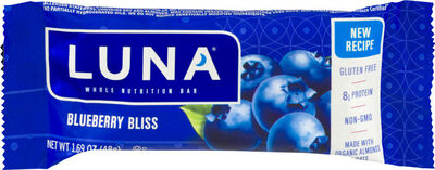 Blueberry Bliss Nutrition Bar by Luna - Tier E kids snack