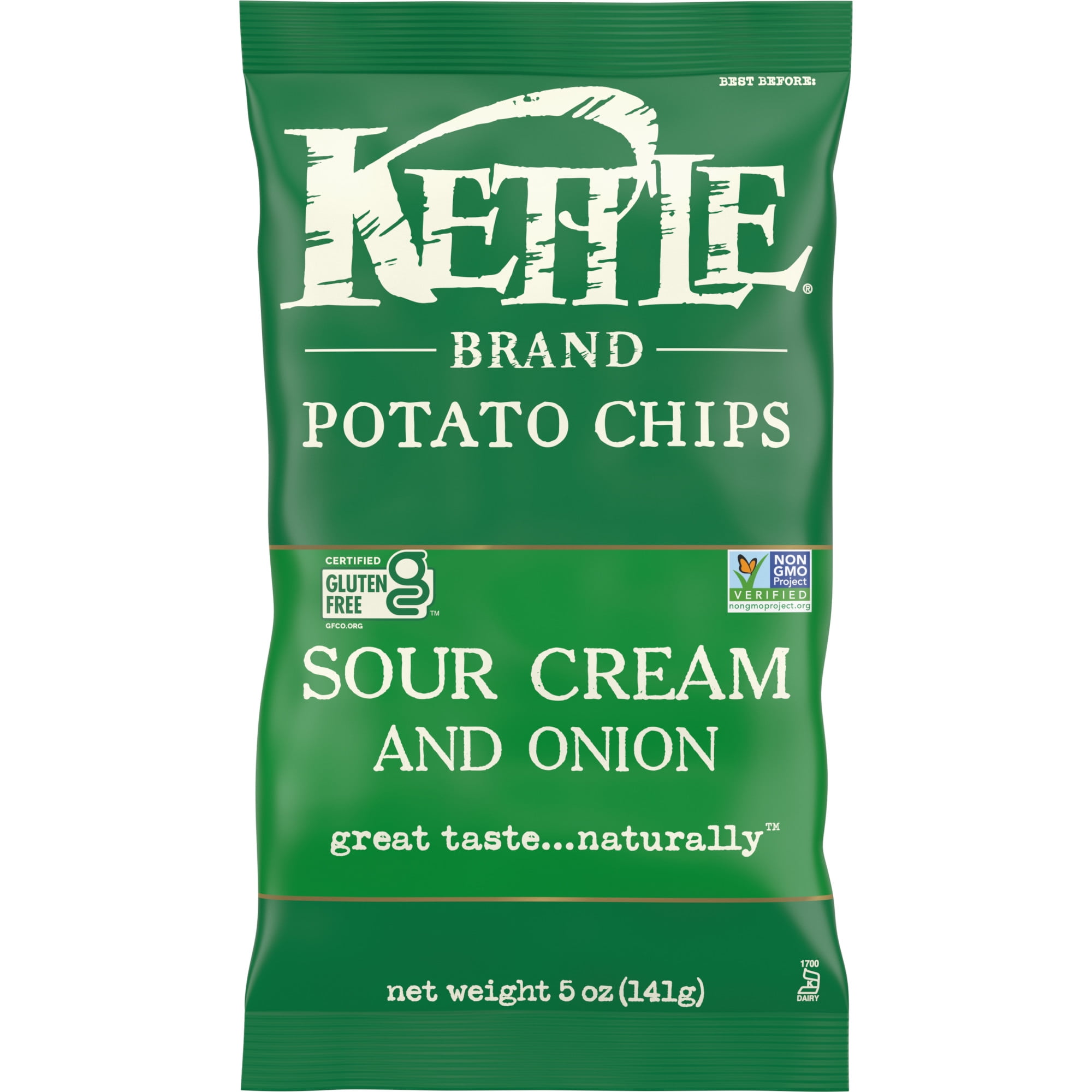 Potato Chips, Sour Cream & Onion Kettle Chips by Kettle Brand - Tier E kids snack