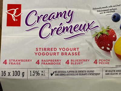 Stirred Yogurt, Creamy by PC • Loblaws - Tier E kids snack
