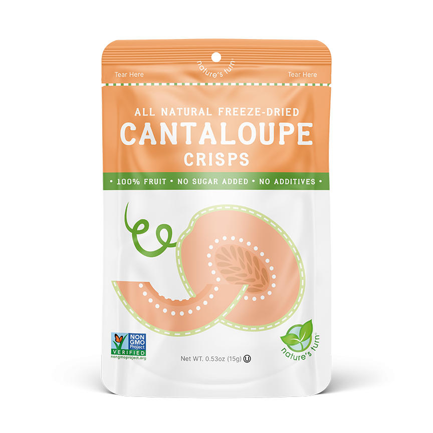 Freeze-Dried Cantaloupe Crisps by Nature's Turn - Tier B kids snack