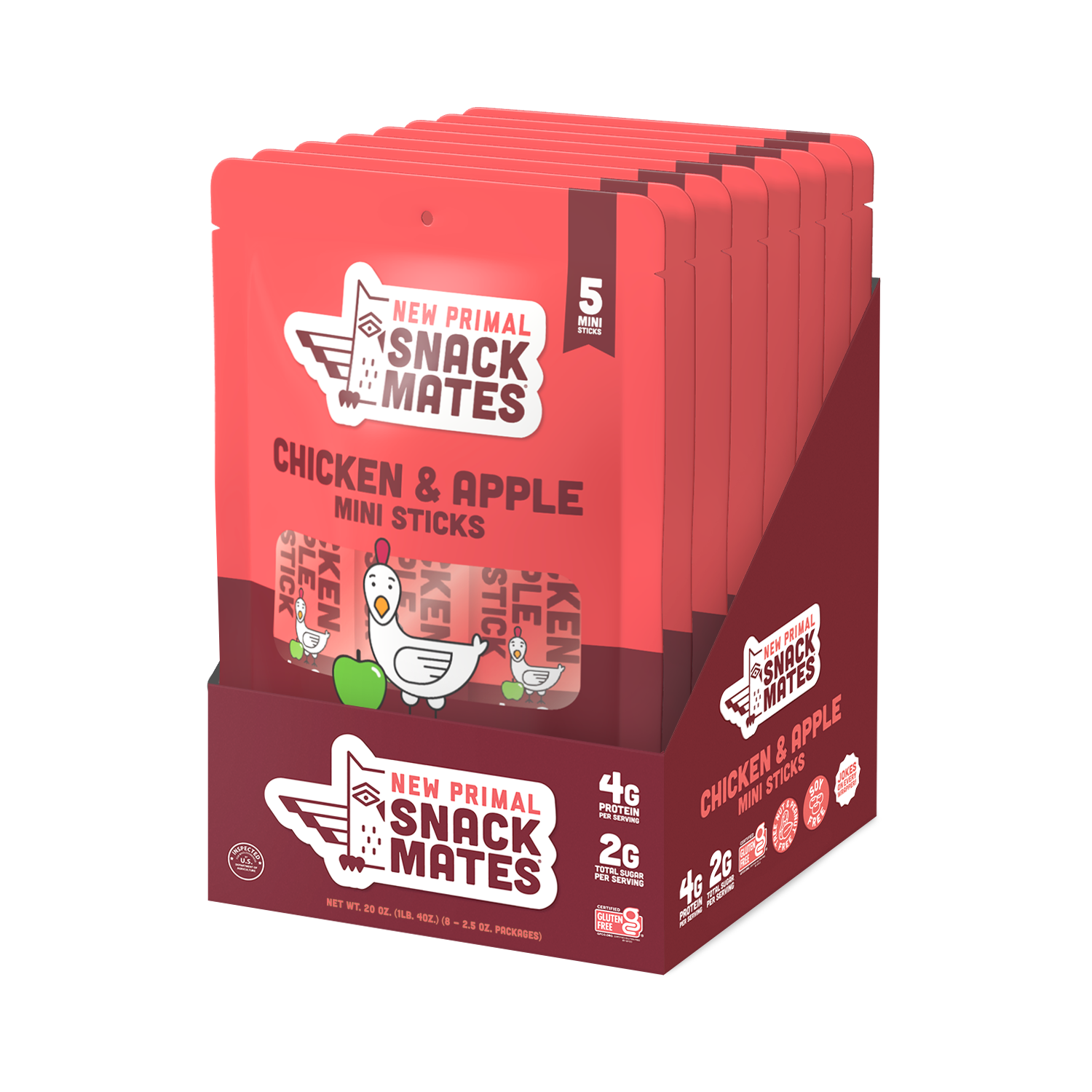 Chicken & Apple Mini Sticks by Snack Mates - Tier C kids snack