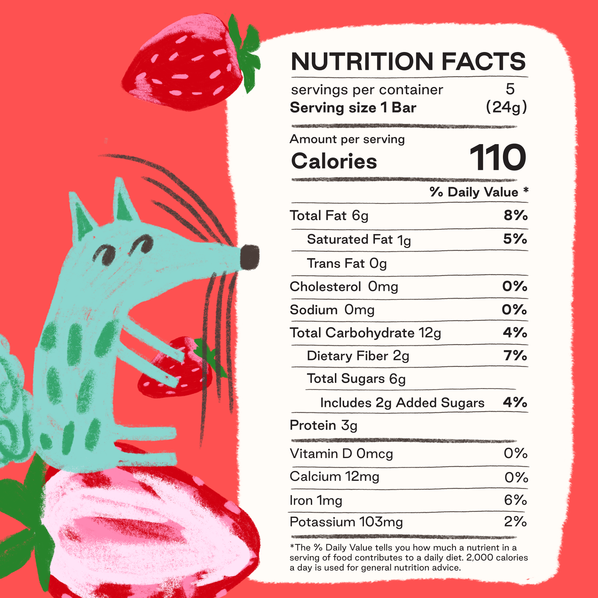 Strawberry Snack Bars by Happy Wolf - Tier C kids snack