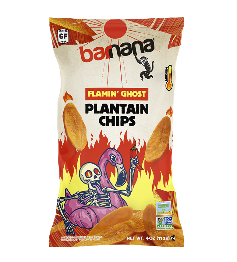 Flamin' Ghost Plantain Chips by Barnana - Tier A kids snack