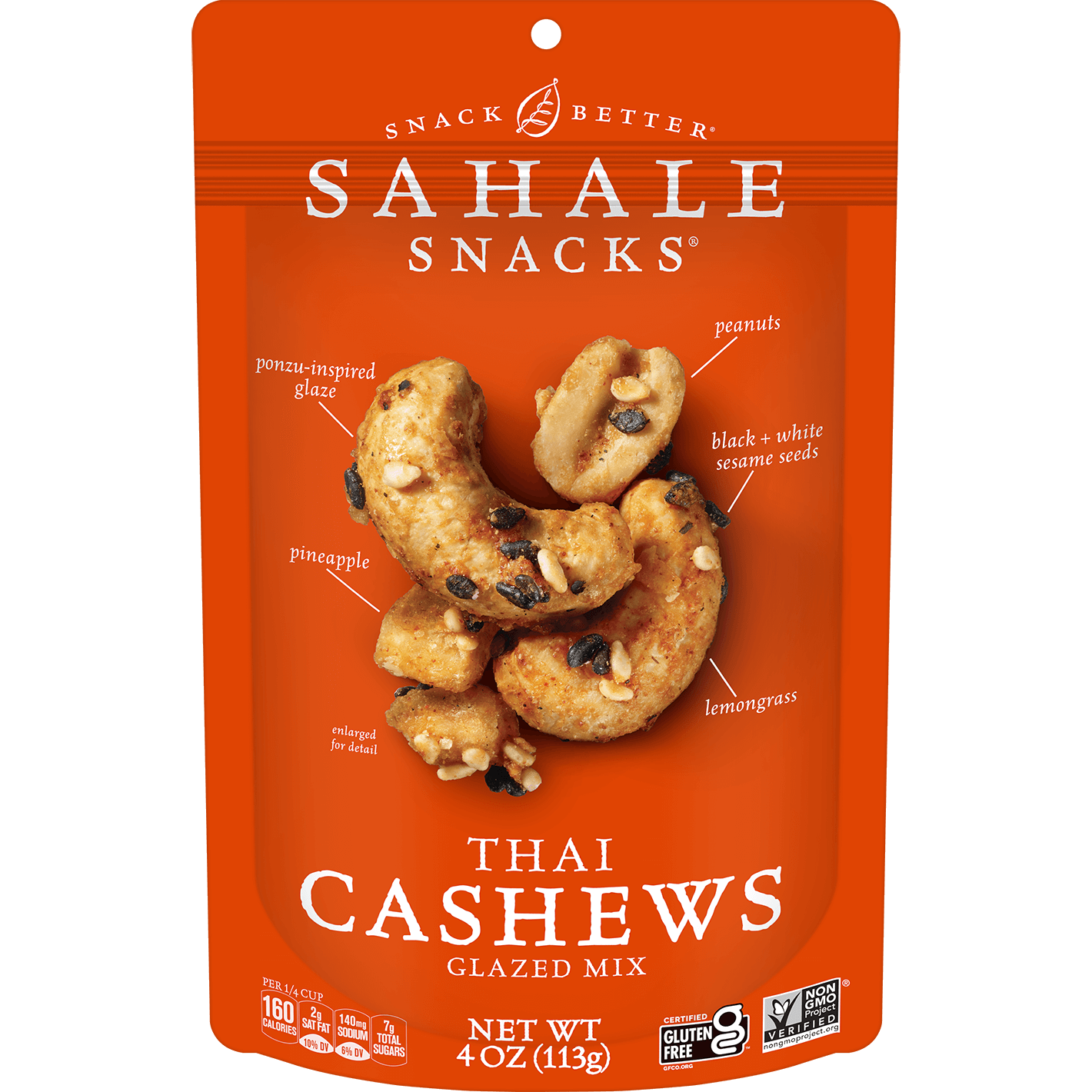 Thai Cashews Glazed Mix Nut Blend by Sahale Snacks - Tier C kids snack
