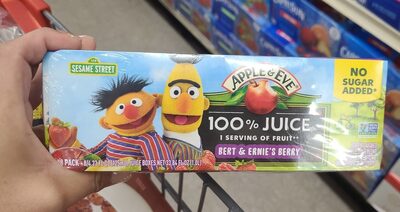 Bert & Ernie's Berry Juice by Apple & Eve - Tier E kids snack