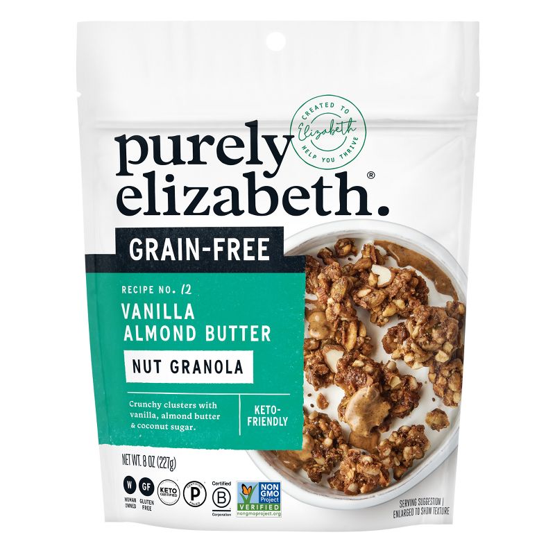 Purely Elizabeth Vanilla Almond Butter Grain Free Granola by Purely Elizabeth - Tier D kids snack