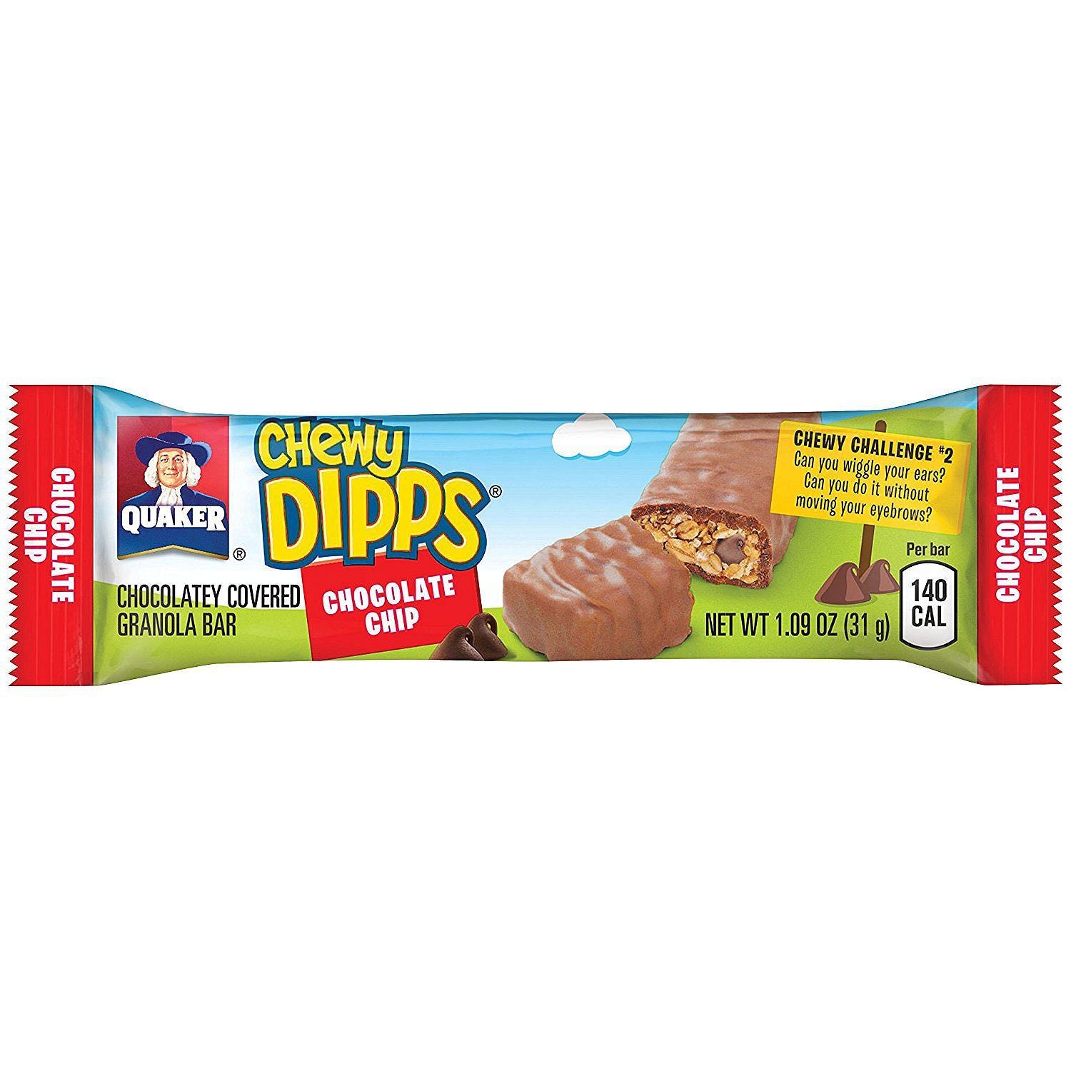 Quaker Dipps Caramel Chocolate Chip Granola Bar by Quaker - Tier E kids snack