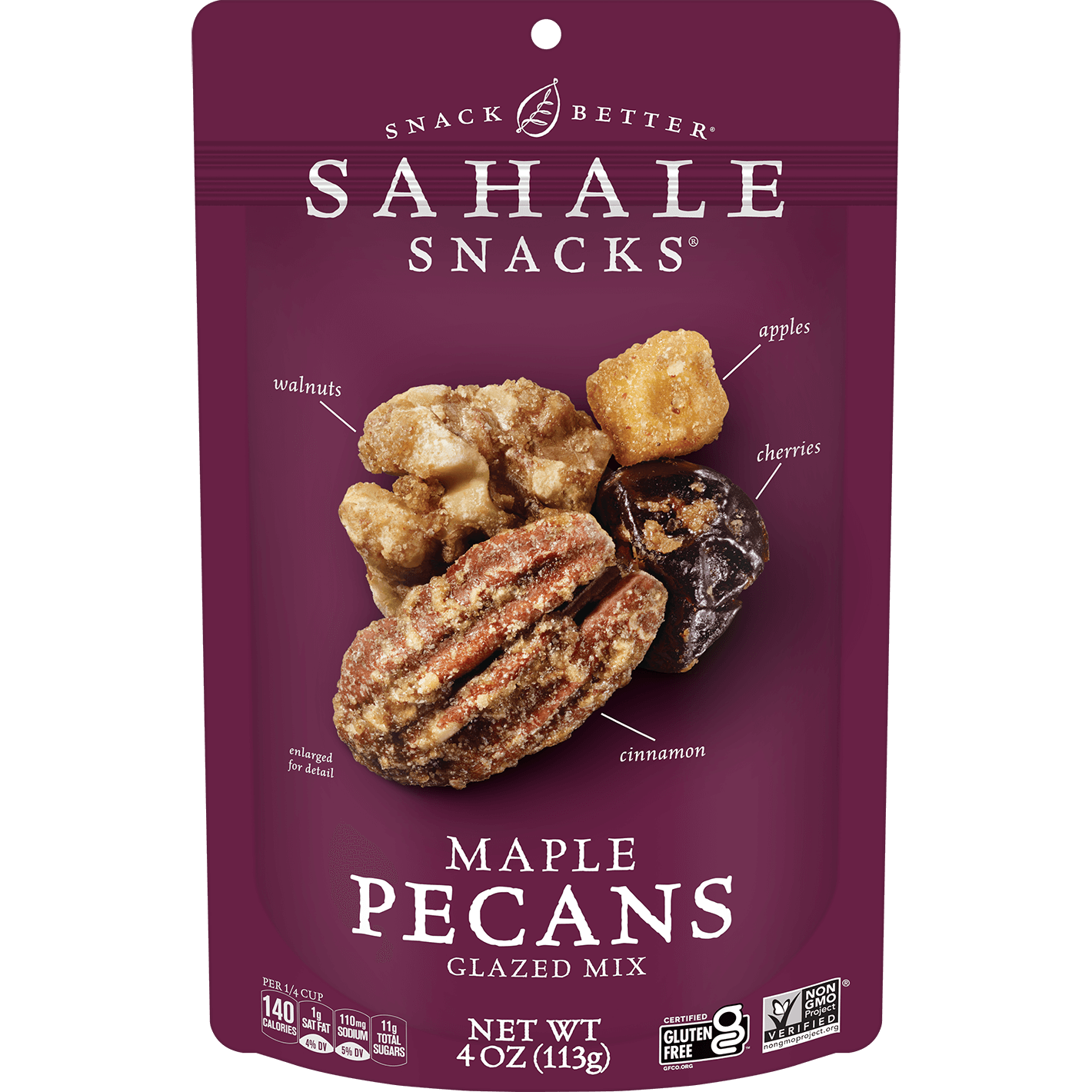 Maple Pecans Glazed Mix Nut Blend by Sahale Snacks - Tier E kids snack
