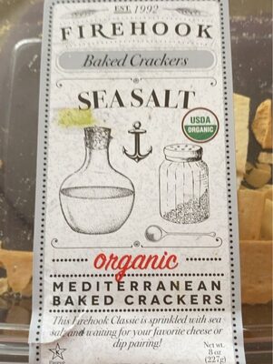 Mediterranean Baked Crackers - Sea Salt by Firehook - Tier B kids snack