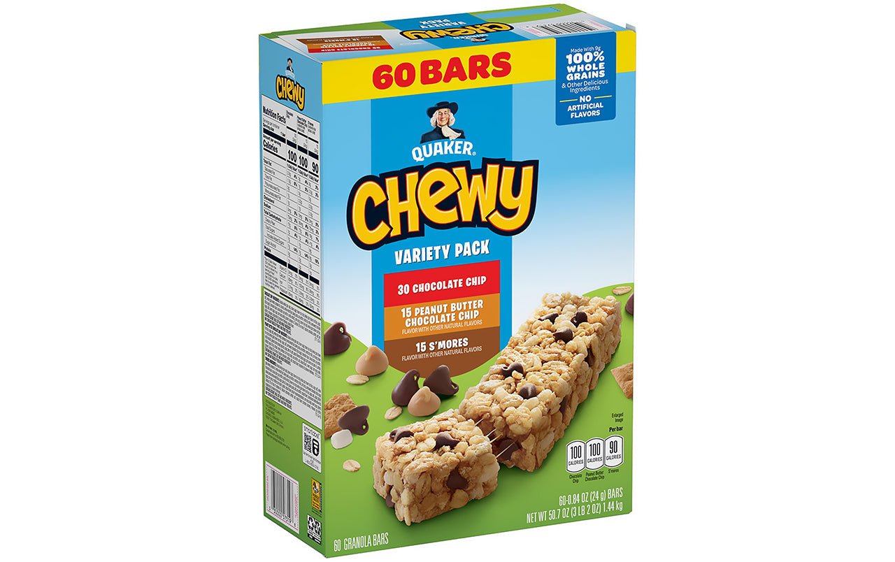 Quaker Chewy Granola Bar Peanut Butter Chocolate Chip by Quaker - Tier E kids snack