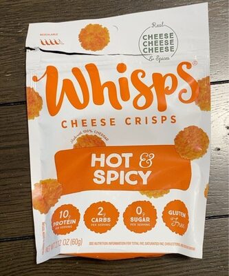 Hot & Spicy Cheese Crisps, Hot & Spicy by Whisps - Tier A kids snack