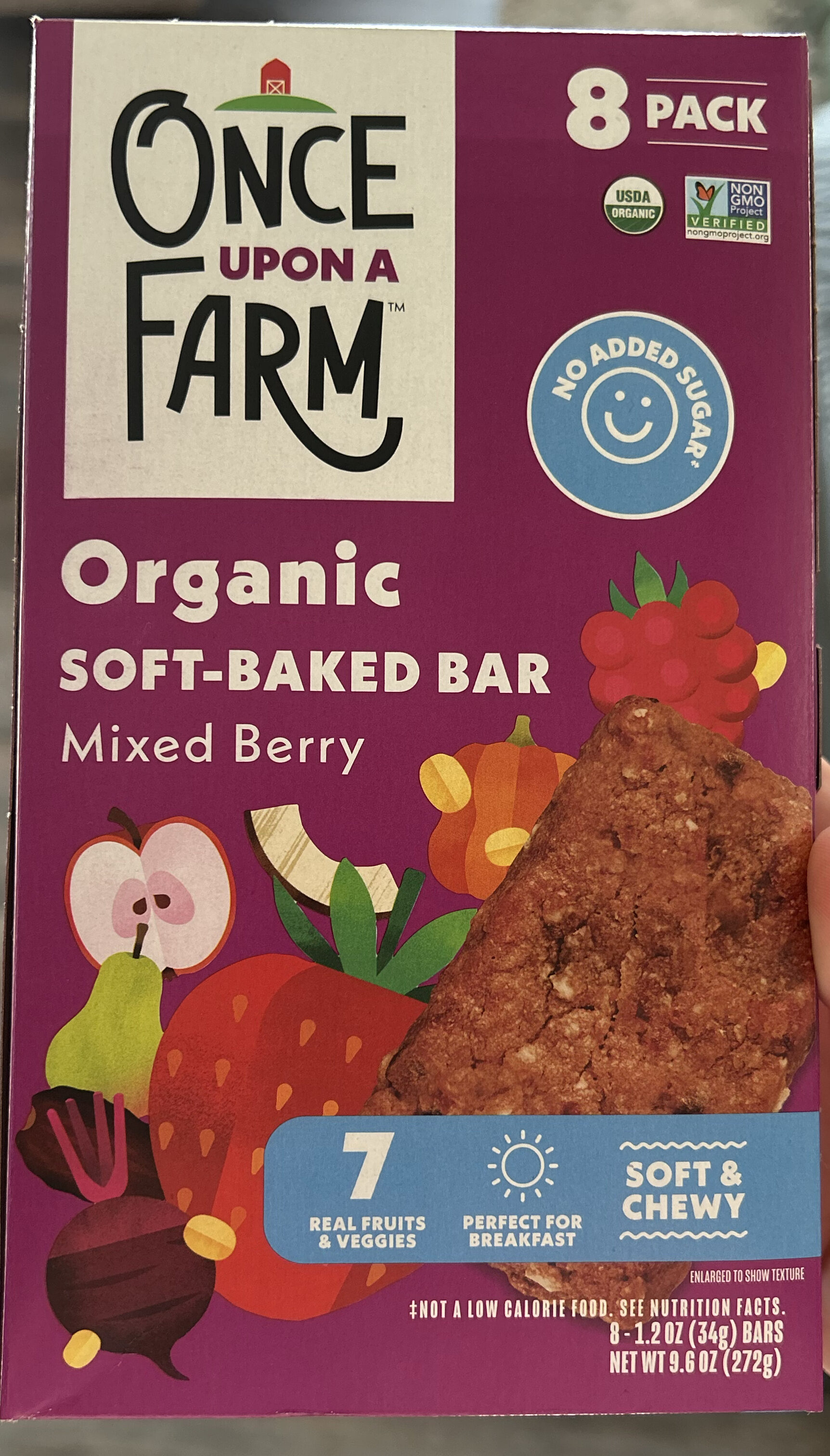 Organic Soft-Baked Bar Mixed Berry by Once Upon a Farm