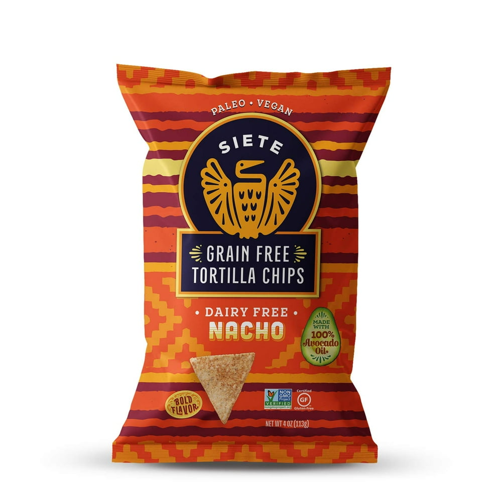 Siete Grain-Free Tortilla Chips Nacho by Siete Foods - Tier A kids snack