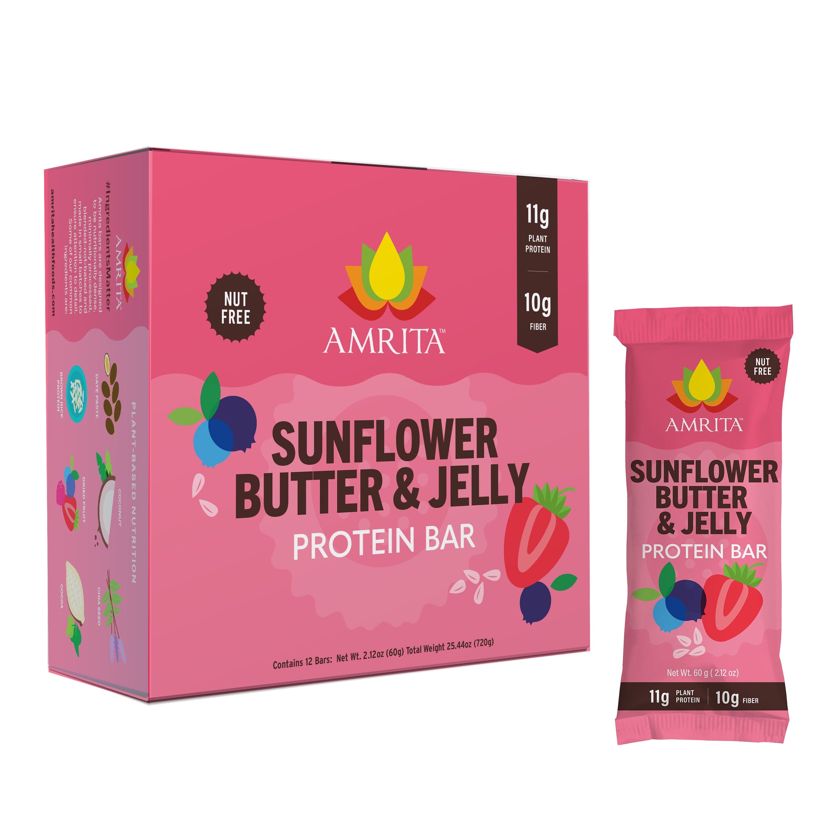 Sunflower Butter & Jelly Protein Bar by Amrita - Tier C kids snack