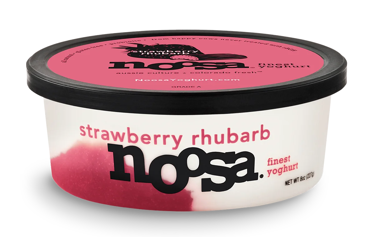 Strawberry Rhubarb Yoghurt by Noosa - Tier E kids snack
