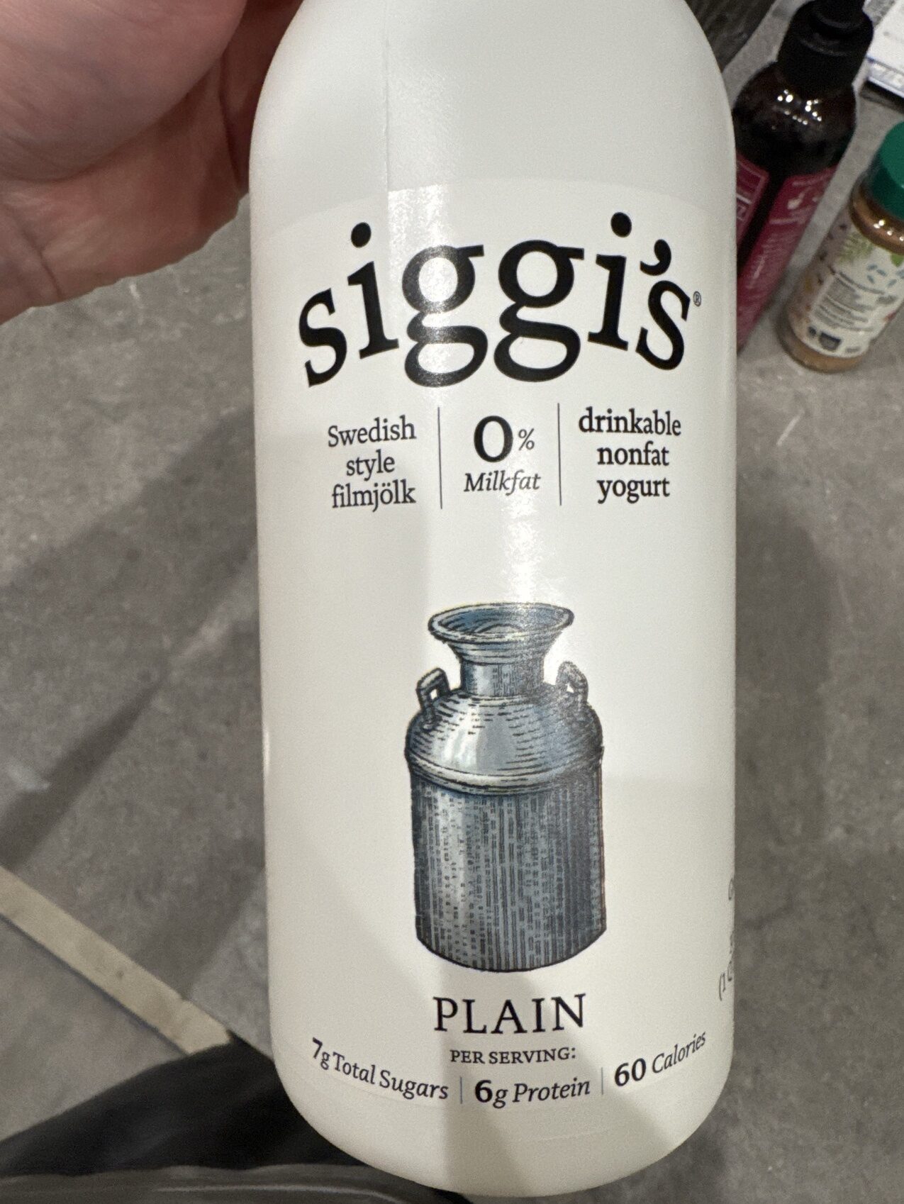 plain drinkable yogurt by Siggi's - Tier B kids snack