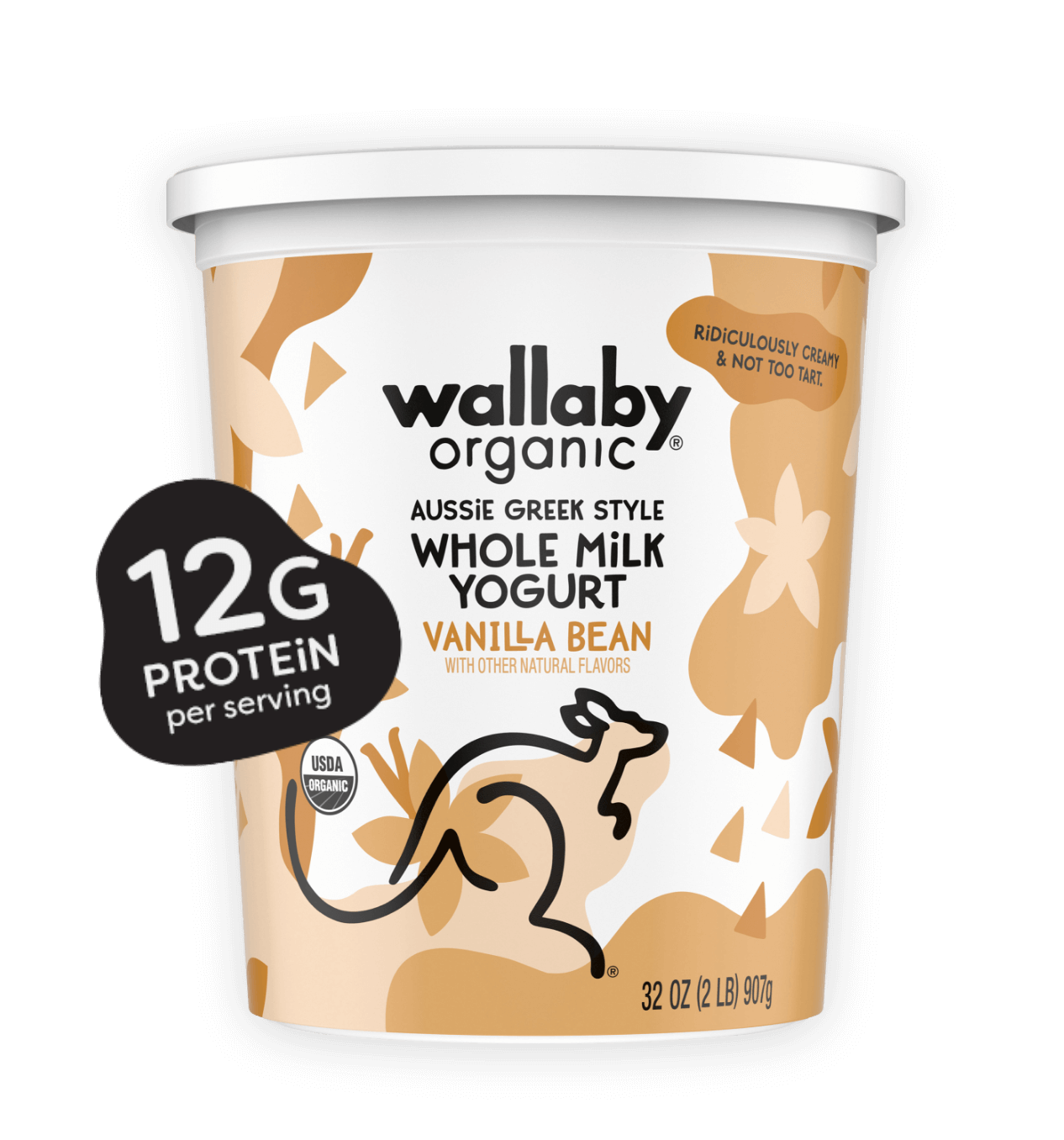 Whole Milk Vanilla Greek Yogurt by Wallaby Organic - Tier E kids snack