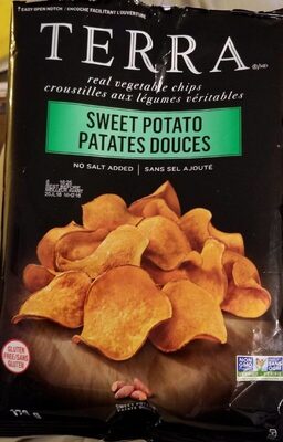 Sweet Potato No Salt Added Vegetable Chips by Terra - Tier E kids snack