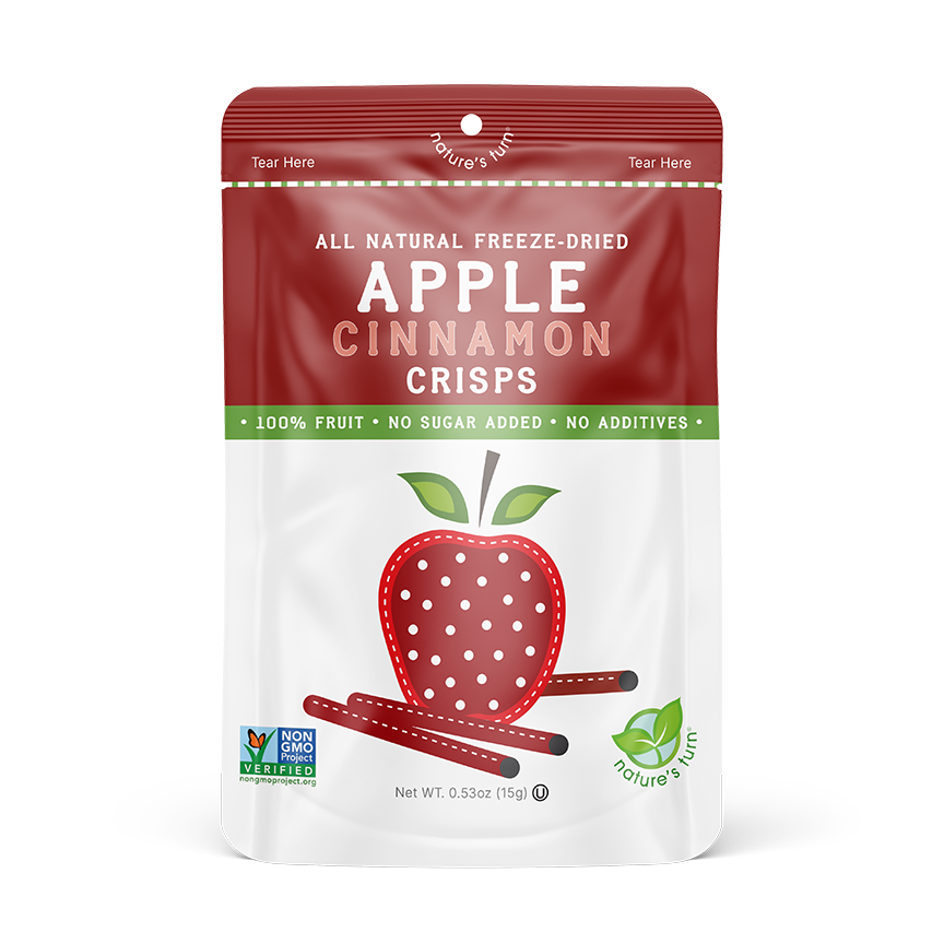Freeze-Dried Apple Cinnamon Crisps by Nature's Turn - Tier B kids snack
