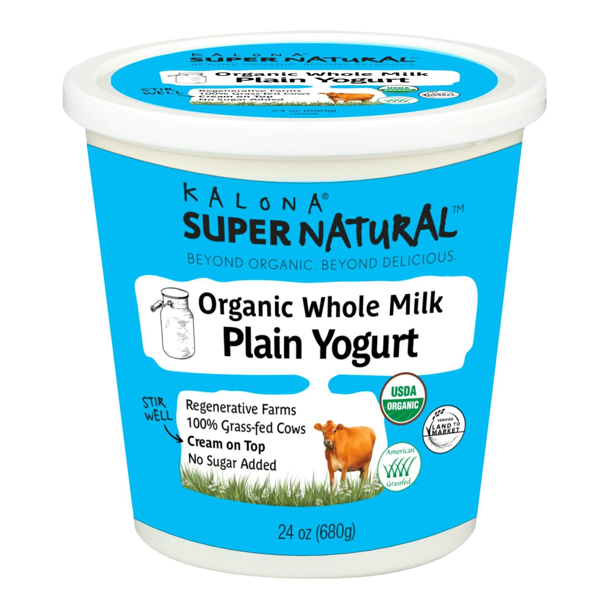 Organic Whole Milk Plain Yogurt by Kalona SuperNatural - Tier B kids snack