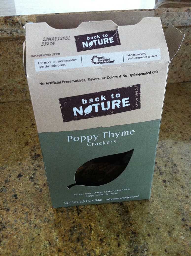 Poppy Thyme Crackers by Back to Nature - Tier B kids snack