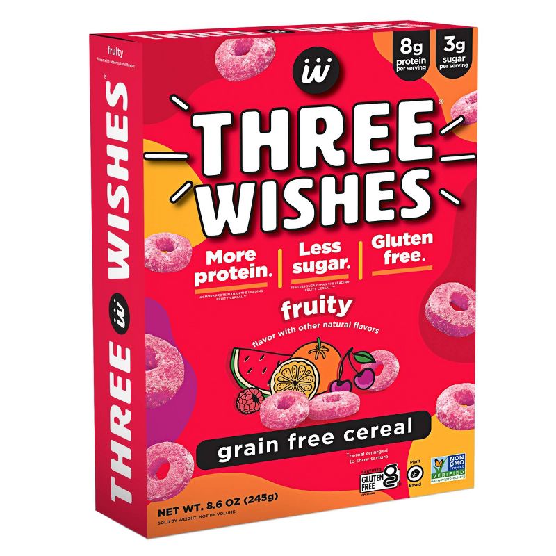 Three Wishes Gluten Free Fruity Grain-Free Breakfast Cereal by Three wishes