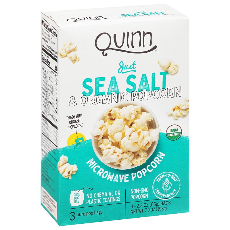 Sea Salt Popcorn by Quinn - Tier A kids snack
