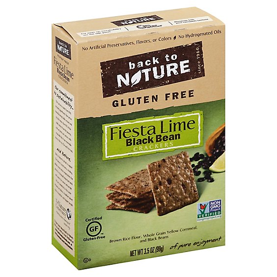 Back to nature, black bean crackers, fiesta lime by Back to Nature - Tier B kids snack
