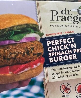 Chick’n Spinach Pesto Burger by Dr. Praeger's - Tier E kids snack
