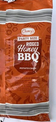 Ridged Honey BBQ Flavored Potato Chips by Clancy's