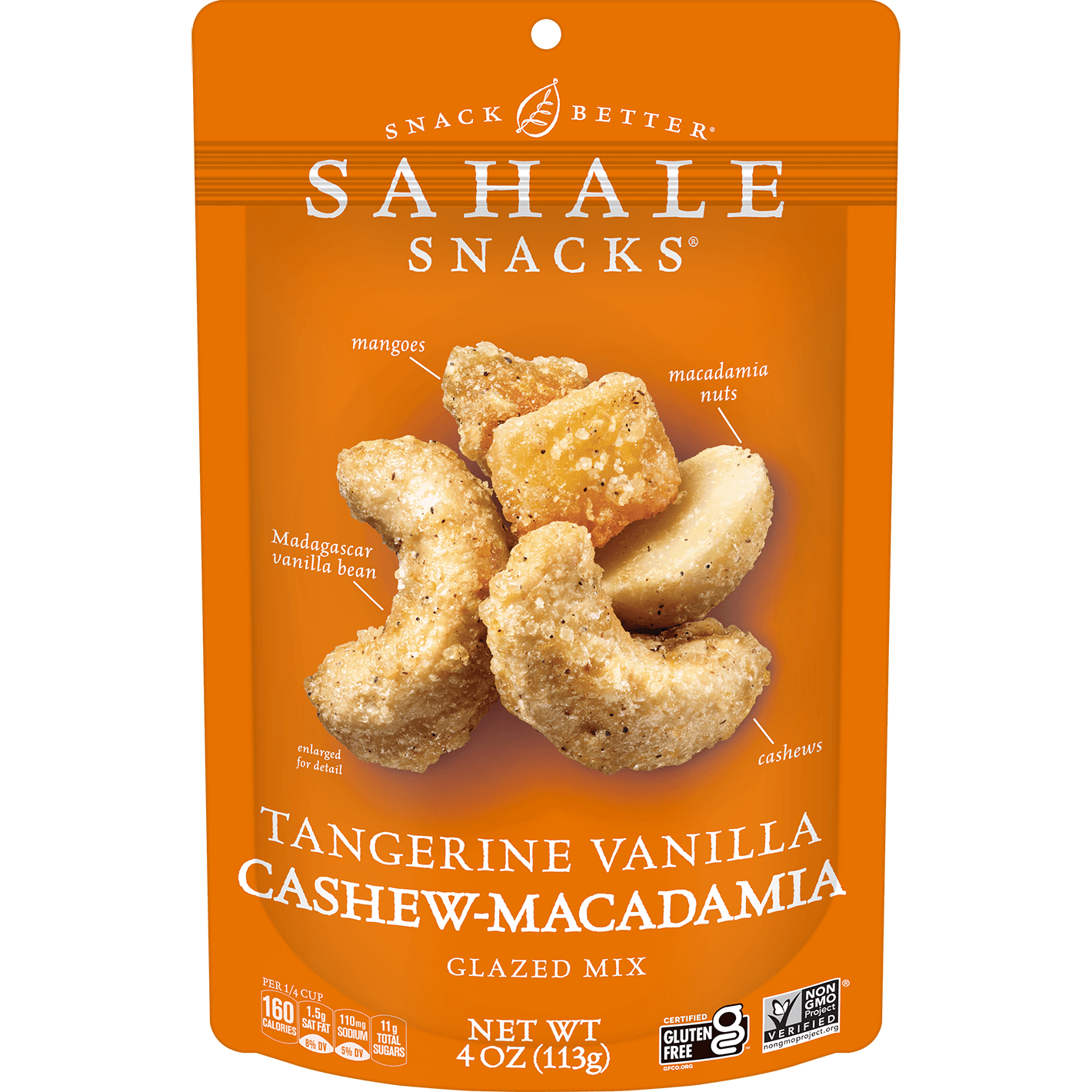 Tangerine Vanilla Cashew-Macadamia Glazed Mix by Sahale Snacks - Tier E kids snack