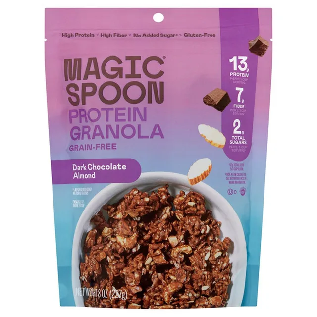 Dark Chocolate Almond Protein Granola by Magic Spoon - Tier B kids snack