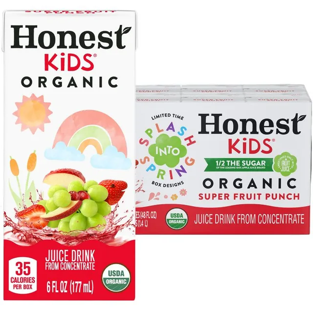 Honest Kids Organic Fruit Punch Juice Drink - 8pk/6 fl oz Boxes by Honest Kids - Tier B kids snack