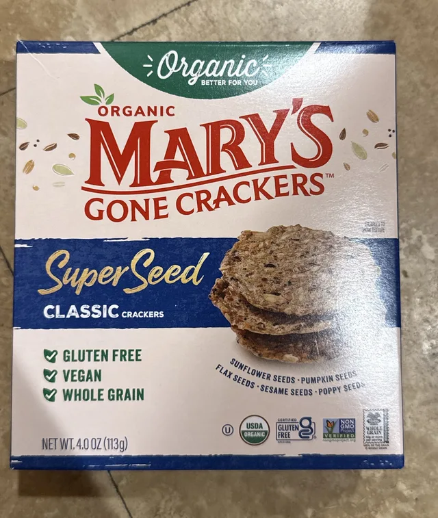 Super Seed Classic Crackers by Mary's Gone Crackers - Tier A kids snack