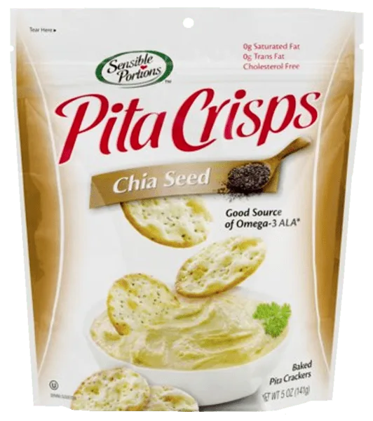 Sensible Portions, Pita Crackers, Chia Seed by Earth's Best - Tier B kids snack