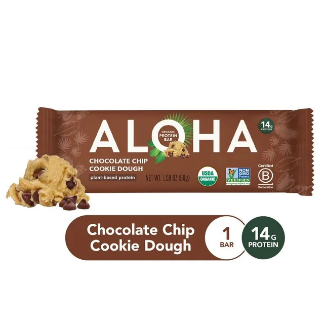 ALOHA Chocolate Chip Cookie Dough Bar by Aloha - Tier D kids snack