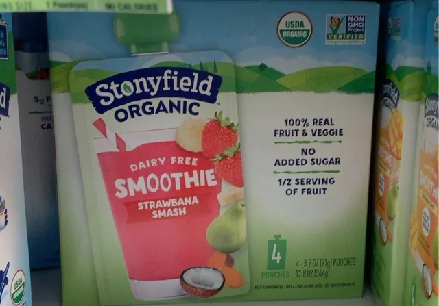 Dairy free smoothie by Stonyfield - Tier B kids snack