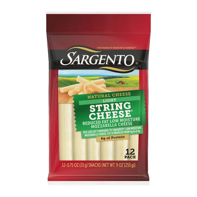 Sargento Reduced Fat Light Natural Mozzarella String Cheese by Sargento - Tier A kids snack