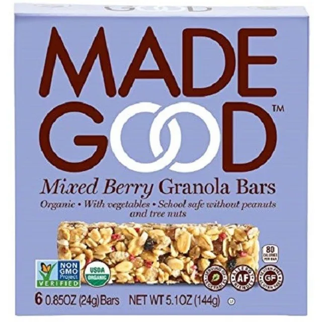 Mixed Berry Granola Bar by MadeGood - Tier D kids snack