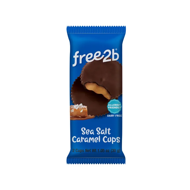 Mini Sea Salt Caramel Cups by Free2b Foods - Tier E kids snack