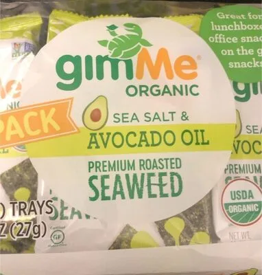 Sea Salt & Avocado Oil Roasted Seaweed Snacks by Gimme - Tier A kids snack